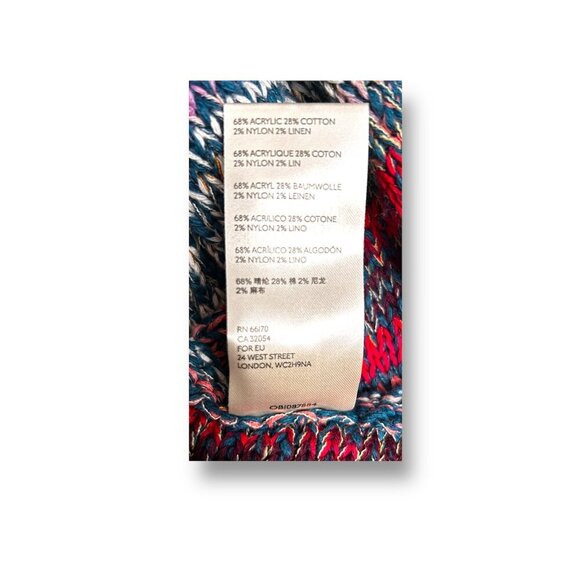 Free People L Radiate Pullover Sweater Rainbow Fringe Striped Boho Artsy NWT - Picture 5 of 11